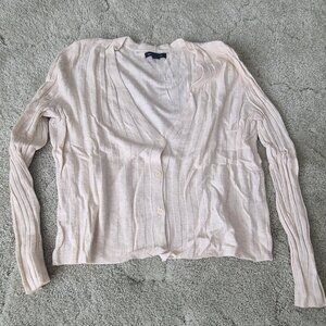 American Eagle Cropped Button Down Sweater